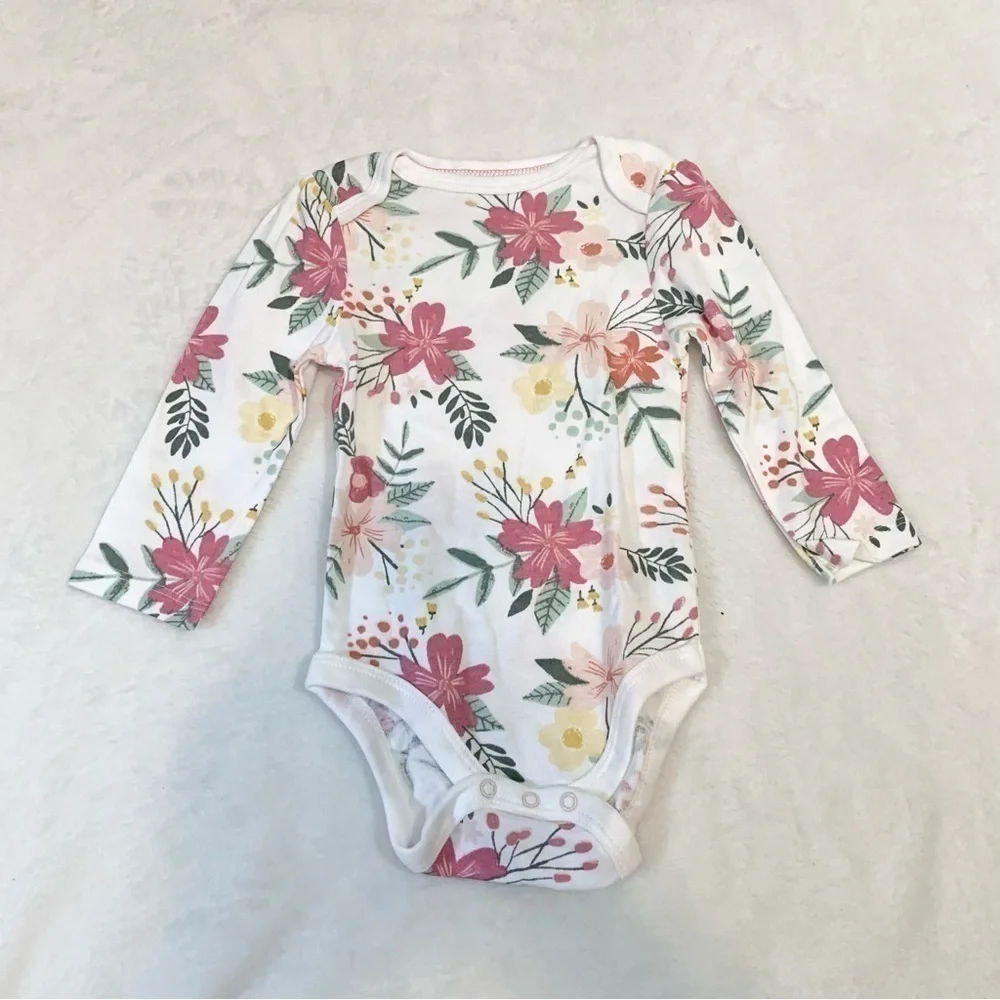 5/$25 NEW Cloud‎ Island Baby newborn girl's 4 pack long sleeve cotton bodysuit